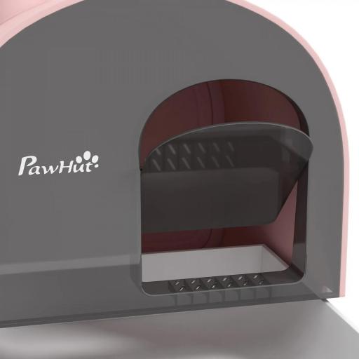 Arenero para Gatos Caja de Arena Cerrada para Gatos con Bandeja Extraíble Pala y Filtro 43x44x47 cm Rosa [5]