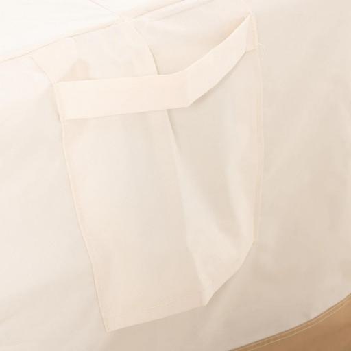 Funda Protectora para Muebles de Jardín 275x208x78 Tela Oxford 600D Impermeable Cubierta para Sofás Mesas Exterior con 4 Ventilaciones 5 Asas y Cordón de Tracción Beige [5]