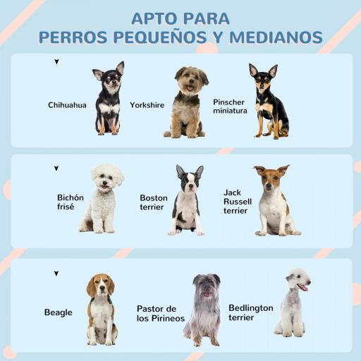 Casa para Perros con Imitación de Ventana y Tejas para Perros Medianos 65x75,7x63 cm Azul Verdoso y Blanco [3]