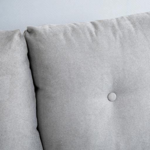 Sofá de 2 Plazas con 2 Cojines Reposabrazos y Patas de Madera de Caucho para Dormitorio Oficina 145x76x88 cm Gris [7]