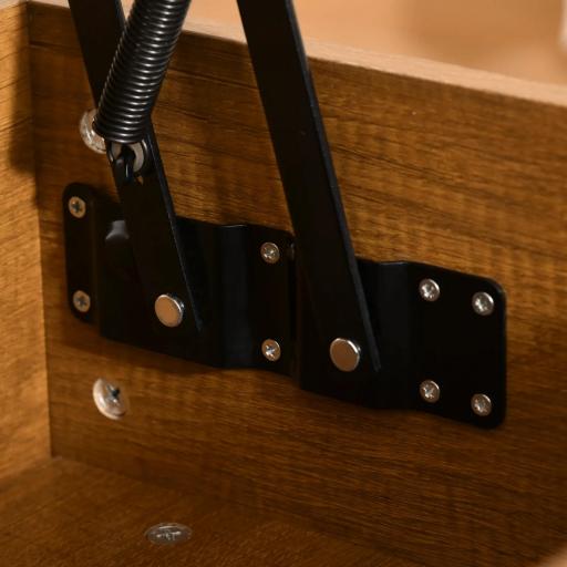 Mesa de Centro Elevable Mesa de Centro con Espacio de Almacenaje Oculto Mesa Elevable para Salón Comedor 90x60,5x45,5 cm Teca [7]