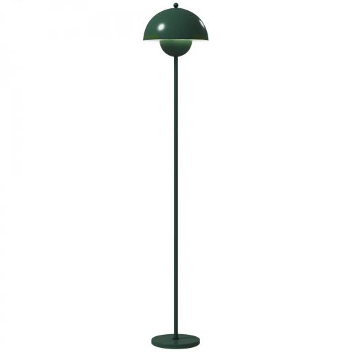 Lámpara de Pie para Salón Moderna con Pantalla de Cuenco Interruptor de Pie Casquillo E27 Sin Bombilla Ø30x155 cm Verde [9]