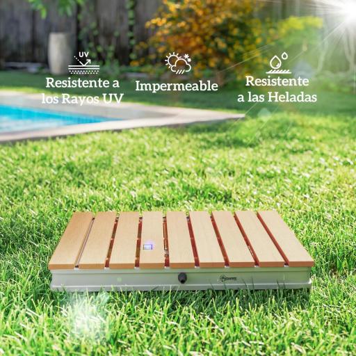 Ducha de Jardín de Suelo 70,5x55 cm con Chorro hasta 4 m con Estructura de Aluminio Resistente a los Rayos UV [4]