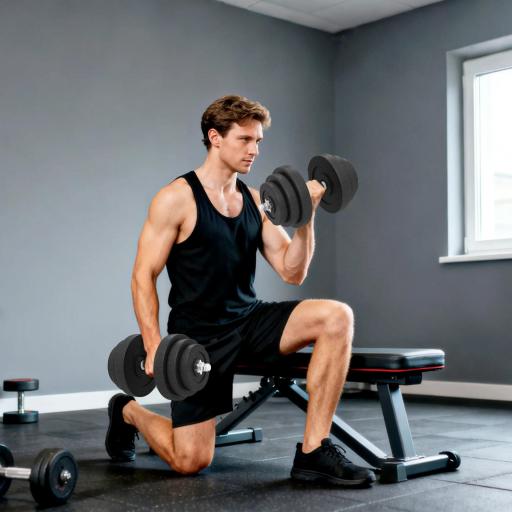 Juego de Mancuernas Pesas de Fitness Total 40 kg 4x5 kg 4x2,5 kg 4x1,5 kg Ajustable Profesionales Gimnasio Doméstico y Musculación con 2 Barras Ø25x450 mm Acero y Discos [3]