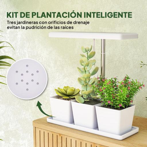 Luz de Crecimiento de Espectro Completo 30 LED Ajustable en Altura con Temporizador Automático 5 de Brillo y 3 Cajas [4]
