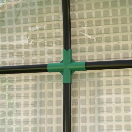 Invernadero de Exterior con Doble Puerta con Cremallera y Cubierta de PE para Cultivar Plantas 200x100x178 cm Blanco [6]