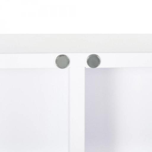 Botiquín para Medicinas de 3 Niveles Armario de Botiquín con Cerradura y 2 Llaves para Cocina Baño 55x18x60 cm Blanco [8]