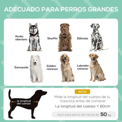 Cama Elevada para Mascotas Portátil con Toldo Extraíble Tela Transpirable al Aire Libre para Interior y Exterior 92x76x90 cm Gris [6]