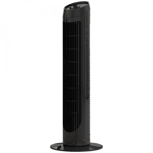 Ventilador de Torre 45W Ventilador Vertical Silencioso con 3 Velocidades Oscilación 70° para Salón Ø27x75 cm Negro [8]