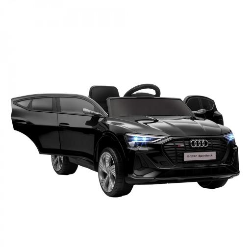 Coche de Batería para Niños 12V Audi E-tron con Mando a Distancia Faros Bocina Música Velocidad 3-5 km/h Negro [9]