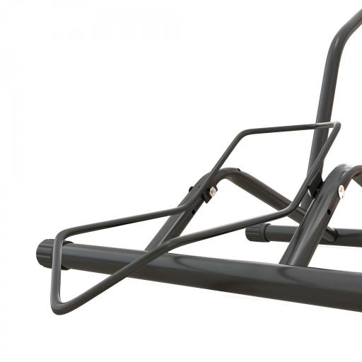 Soporte para Bicicletas de Acero Aparca Bicis de Suelo Portátil para Interior y Exterior 59x41x38 cm Negro [6]