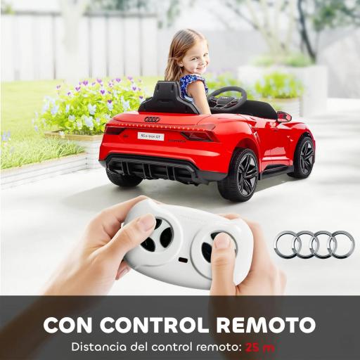 Coche Eléctrico para Niños de +3 Años AUDI RS e-tron GT Coche de Batería con Mando a Distancia 103x58x41 cm Rojo [4]