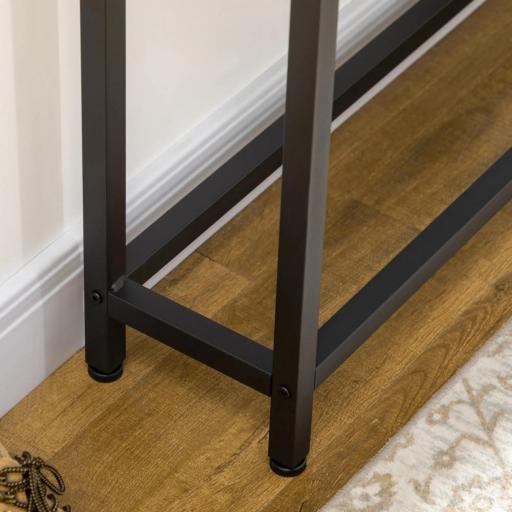 Consola de Recibidor con Estantes Abiertos Antivuelco Mueble de Recibidor para Salón Pasillo 120x23x75 cm Marrón [6]