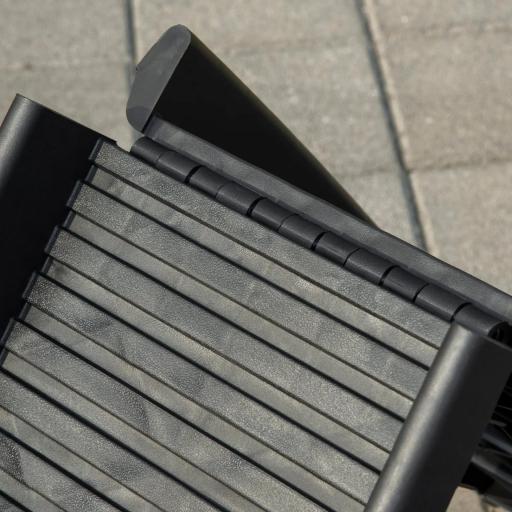 Rampa Plegable para Perros y Gatos con Almohadillas Antideslizantes para Coche Cama Sofá 155x39x14 cm Negro [7]