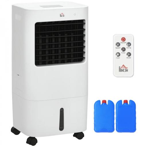Enfriador de Aire Portátil Silencioso Aire Acondicionado con Pantalla LED y Control Remoto 32x37x74 cm Blanco [8]