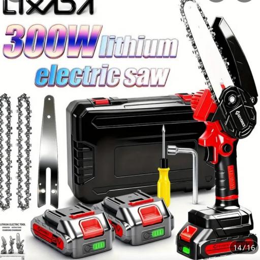 Sierra eléctrica 300W 21V con 2 baterías