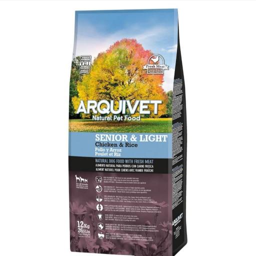 Alimento Super Premium Light de Pollo y Arroz para perros mayores o con sobrepeso (carne fresca) [4]