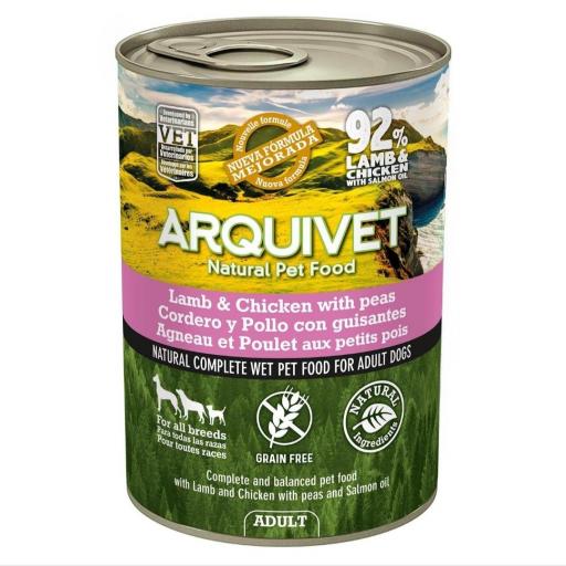 Paté de Cordero y Pollo con guisantes 400 gramos