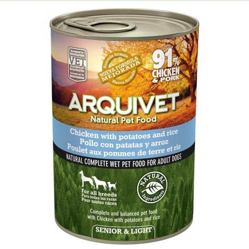 Paté Light de Pollo y Cerdo con patatas para perros mayores o con sobrepeso - Senior Light 400 gramos