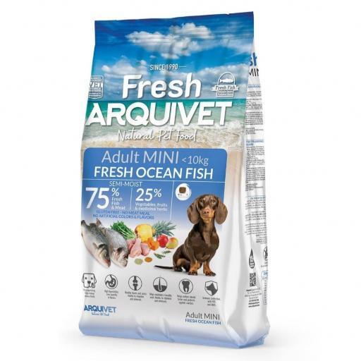 Alimento semihúmedo con Pescado del Océano para perros de razas mini - Fresh