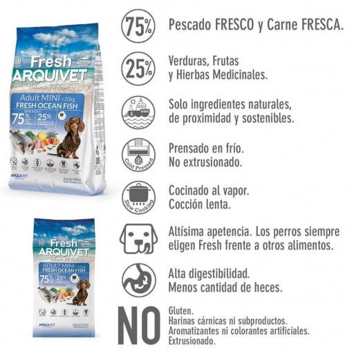 Alimento semihúmedo con Pescado del Océano para perros de razas mini - Fresh [3]