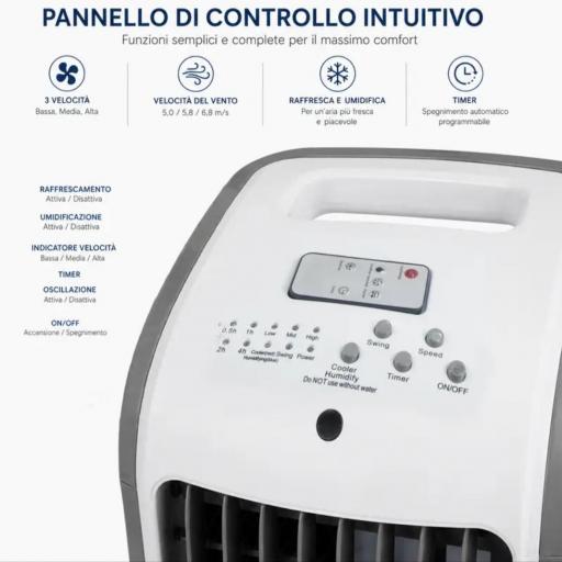 Enfriador de Aire Frío con 2 Bloques Refrigerantes y Control Remoto [5]