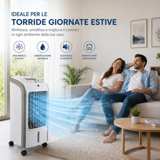 Enfriador de Aire Frío con 2 Bloques Refrigerantes y Control Remoto [3]