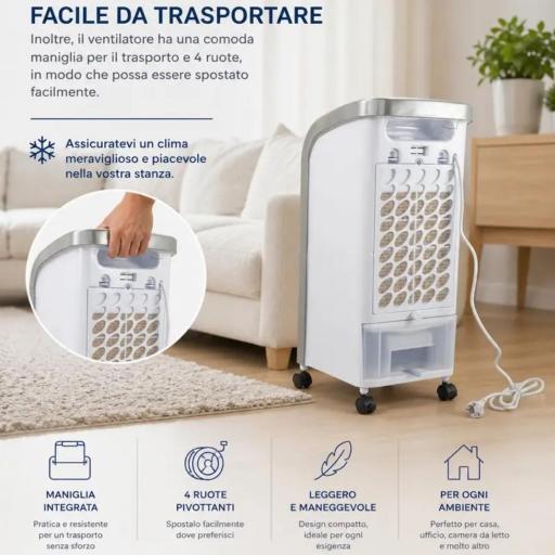Enfriador de Aire Frío con 2 Bloques Refrigerantes y Control Remoto [6]