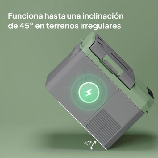 Nevera Portátil Eléctrica 24,2L Refrigerador de Coche 12V-220V -20℃ a +20 ℃ con Pantalla Luz LED 60,2x33,4x41,4 cm Gris [4]