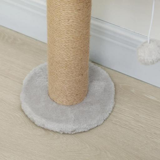 Árbol para Gatos de Pared de 5 Niveles Rascador para Gatos Estrecho con Bola y Rascadores 48x21x180 cm Gris Claro [6]