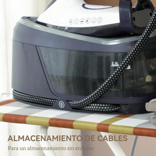 Centro de Planchado 2800W 100 g/min Función ECO Suela de Cerámica Doble Capa Antical Depósito Extraíble 2 L Azul [5]