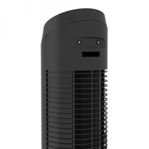 Ventilador de Torre 45W Ventilador Vertical Silencioso con 3 Velocidades Oscilación 70° para Salón Ø27x75 cm Negro [6]
