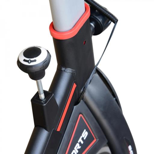 Bicicleta Estática con Volante de 8 kg Pantalla LCD Pulsómetro Sillín y Manillar Ajustables 103x48x115 cm Negro [7]