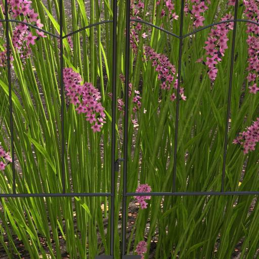 Valla Decorativa de Jardín de 4 Paneles 88x110 cm con Diseño de Patrón de Rejilla y Ángulo Ajustable Negro [5]