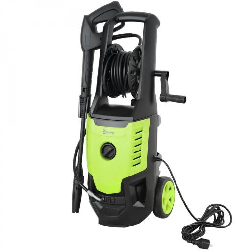 Hidrolimpiadora de Alta Presión 2200W con Accesorios Ángulo Ajustable y Parada Automática 32x32x80 cm Verde y Negro [9]