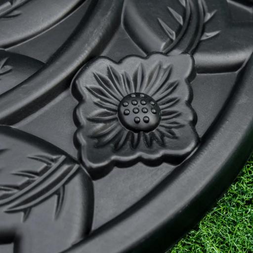 Base para Sombrilla Semicircular Peso 9 kg Soporte Parasol de Jardín Apto para Mástil de 35mm/38mm/48mm Relleno de Cemento para Terraza Patio 50x32x32 cm Negro [7]