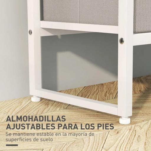 Perchero para Ropa Perchero Recibidor con 3 Cajones de Tela y Estante de Almacenamiento 58,5x30x178 cm Natural [3]