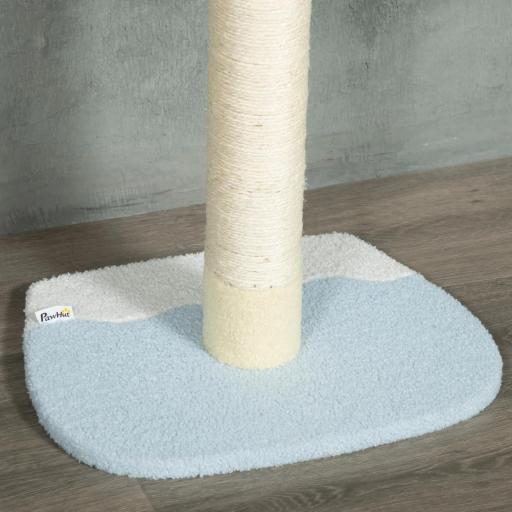 Árbol para Gatos de Suelo a Techo con Altura Ajustable Poste de Sisal y Bola para Jugar 47x34x220-260 cm Crema [6]