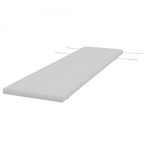 Cojín para Tumbona de Algodón 196x63x6 cm con Tela Hidrófuga Cojín de Asiento y Respaldo Gris Claro [8]