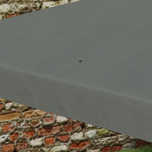Carpa Desmontable de Jardín 3x3 m Gazebo Cenador para Exteriores con 4 Orificios de Drenaje y Tubo de Acero Gris [3]