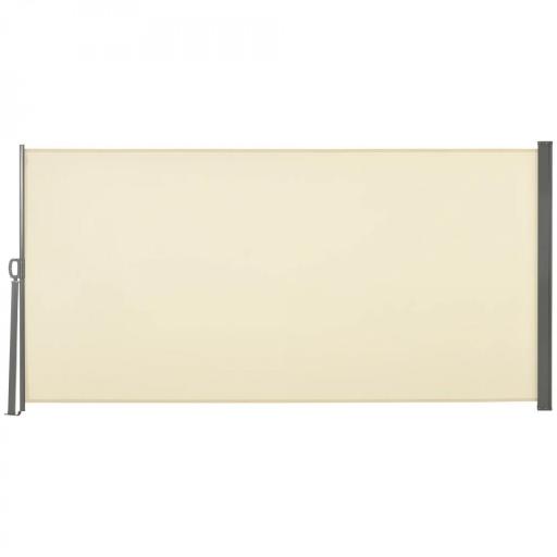 Toldo Lateral Retráctil 300x160cm Pantalla Enrollable Mampara de Privacidad y Protección Solar para Balcón Terraza Crema [9]