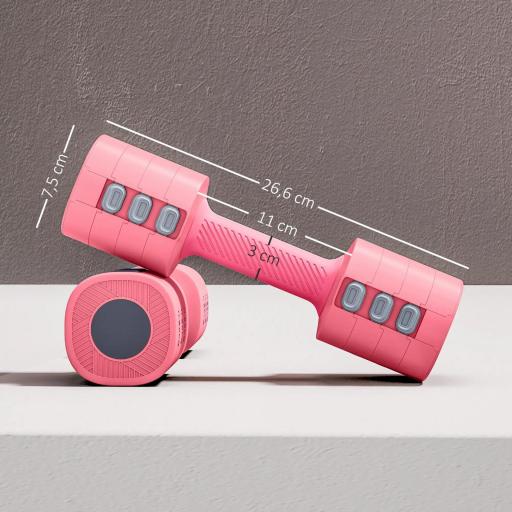 Juego de Mancuernas Ajustables 4 en 1 de 1/1,5/2/2,5 kg con Mangos Antideslizantes y Diseño Cuadrado para Casa Gimnasio [1]