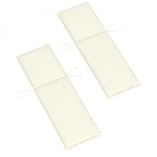  2 Cojines para Tumbonas de Jardín con Protección UV Resistentes a Salpicaduras 193x58x6 cm Crema [8]