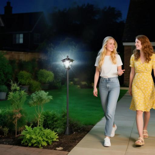 Farola Solar Exterior Luz Solar Exterior Jardín Lámpara de Pie con Apagado Automático IP44 para Exteriores Patio Terraza 15x15x120 cm Negro