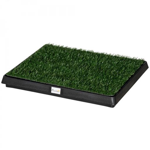 Inodoro para Perros con Césped Artificial y Bandeja Extraíble Orinal para Entrenamiento de Cachorros 51x63x6 cm Verde [9]