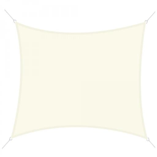 Toldo Vela de Sombra Cuadrado 3x3 m Toldo de Terraza de Poliéster con Anillo de Acero Inoxidable y Cuerdas Crema [9]