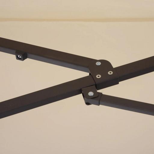 Sombrilla Doble para Jardín 460x270x240 cm Parasol Anti UV con Manivela para Exterior Patio Terraza Piscina Color Beige [6]