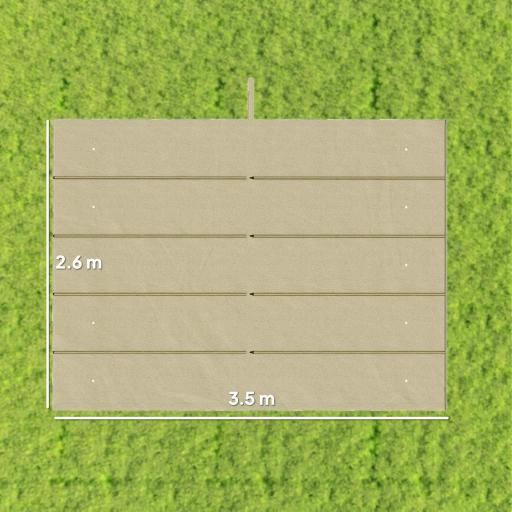 Techo de Repuesto Retráctil 3,5x2,6 m para Marco de 4x3 m Toldo de Tela Solo para Cenador Jardín con 10 Orificios Beige [4]