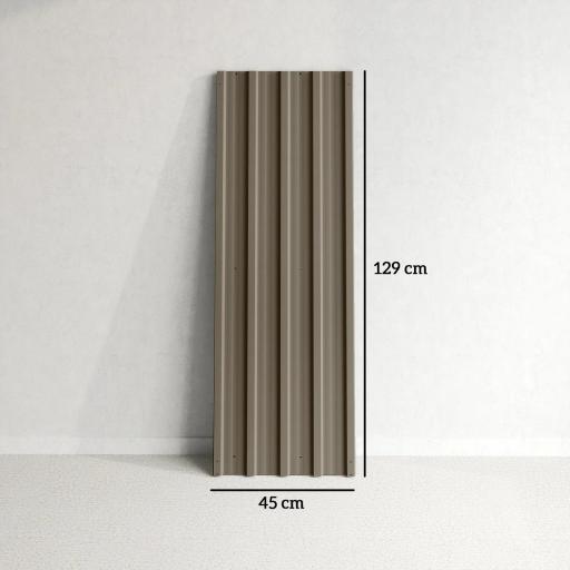 Juego de 12 Paneles para Tejado de Acero Galvanizado 7m² para Caseta de Herramientas Cobertizo 129x45cm Marrón [1]