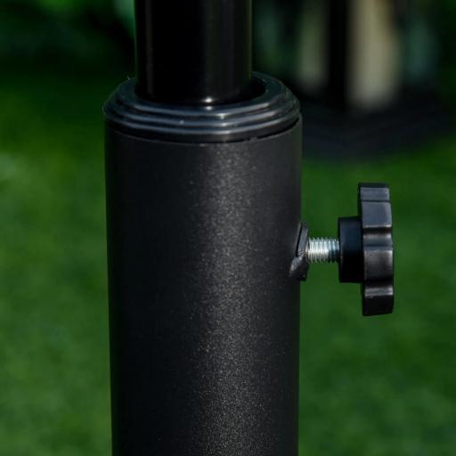 Soporte para Parasol Redondo de HDPE y Cemento Peso 13 kg para Poste de Paraguas de Ø35/38/48 mm Ø48x34 cm Bronce [7]